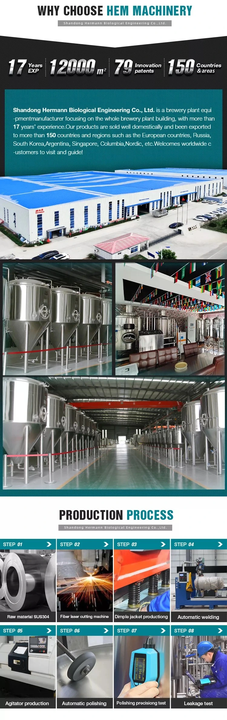 Factory Best Grade Industrial Brewery 800L Brewhouse Machine Beer Brewing Gear