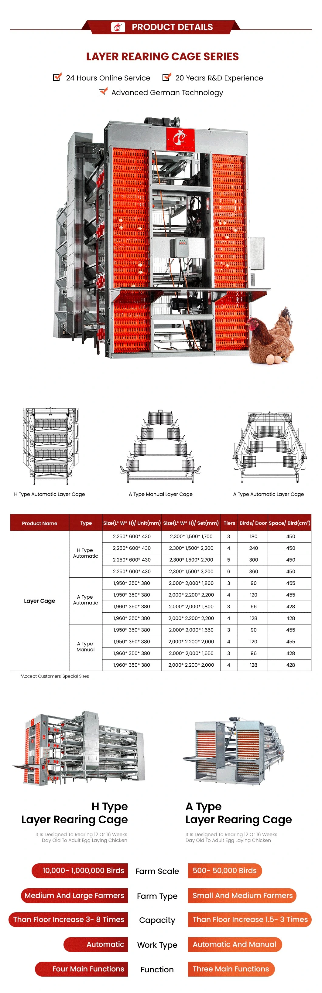 Bestchickencage Ordinary Type Layer Cage China Prefab Chicken Layer Coop Factory ODM Custom Durable / Multifunctional Layers Cage 20000 Chickens Poultry Farm