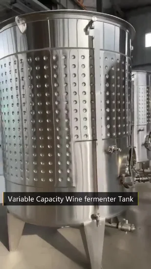 Réservoir de vin à capacité variable en acier inoxydable 3000L 4000L 5000L